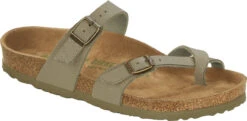 Birkenstock Women's Mayari Vegan -Shoe Store birkenstock womens mayari vegan faded khaki birkibuc 1018486 22383.1657899282