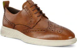 ECCO Men's ST.1 Hybrid Lite Wingtip Brogue -Shoe Store ecco mens st 1 hybrid lite wingtip brogue brown 83720401112 43696.1597881418
