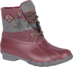 Sperry Women's Saltwater Varsity Stripe 7 Sperry Women's Saltwater Varsity Stripe -Shoe Store sperry womens salwater varsity stripe wine grey sts84374 36822.1570817515