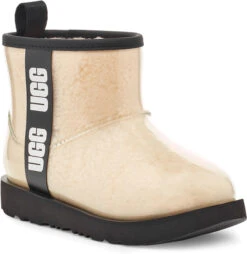 UGG Big Kids Classic Clear Mini II 10 UGG Big Kids Classic Clear Mini II -Shoe Store ugg kids classic clear mini 2 natural black 1112386k nblc 70299.1656432983