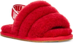 UGG Toddlers Fluff Yeah Slide -Shoe Store ugg toddlers fluff yeah slide ribbon red 1098579t rbrd 86525.1651776272